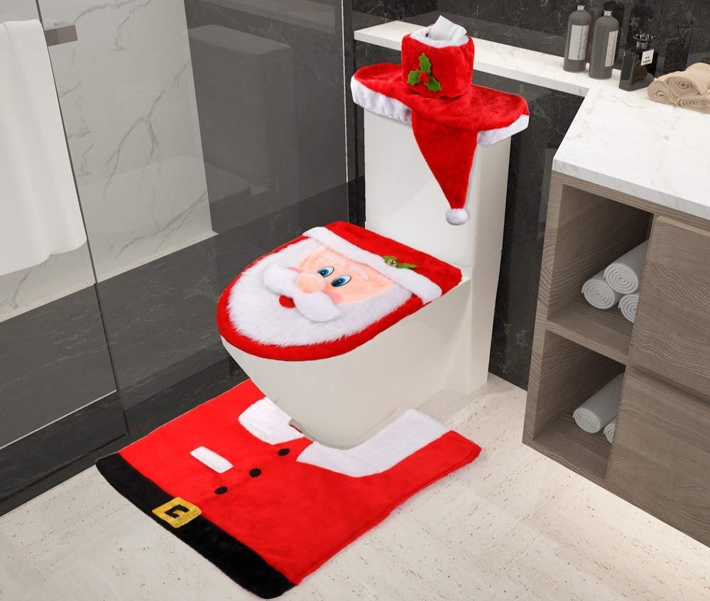 Santa Toilet Seat Cover TheStrangeGifts The Best Gifts and Products